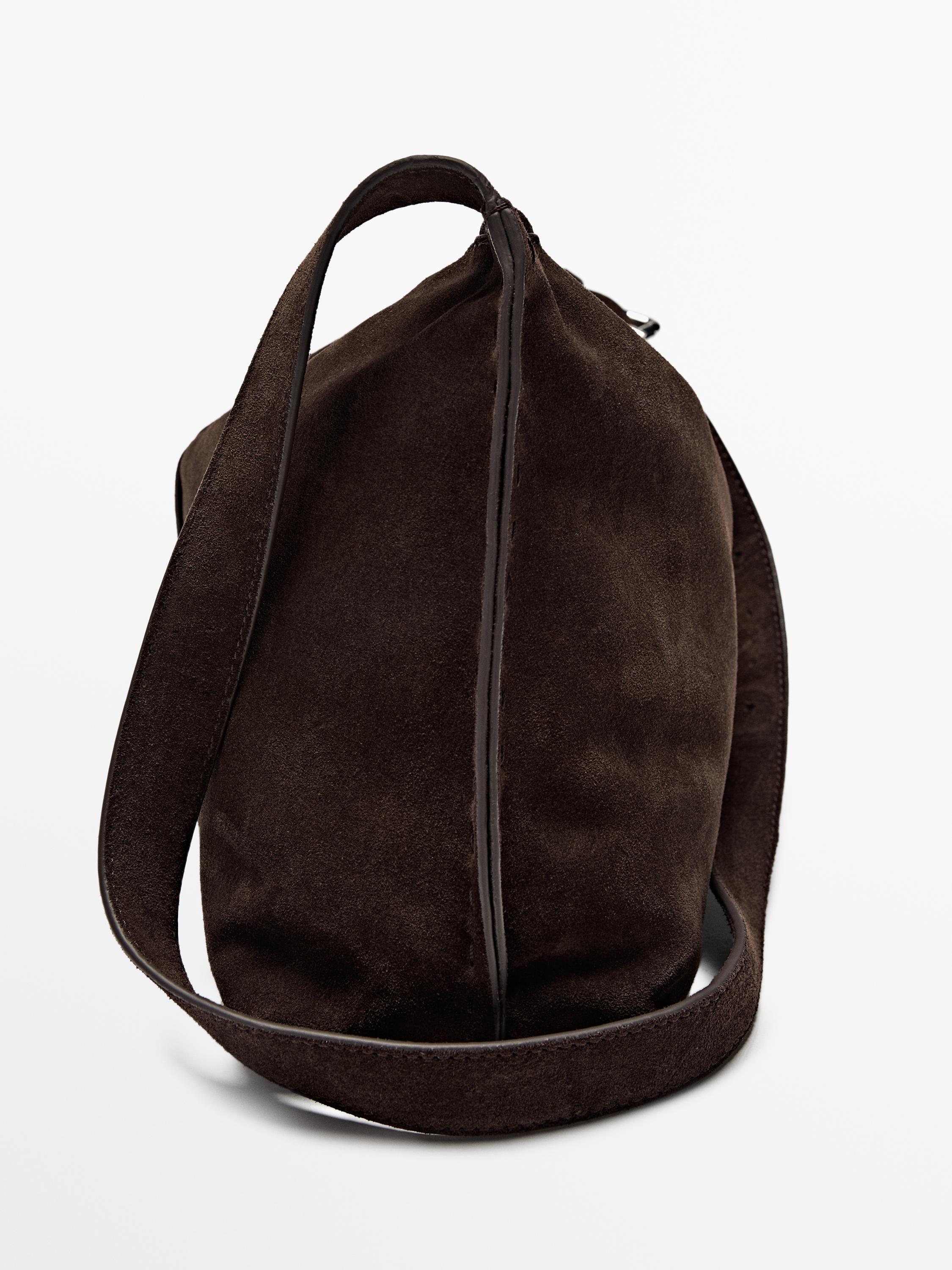 Sac à bandoulière en croûte de cuir